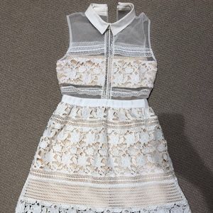 Self-Portrait white dress- fantastic detailing
